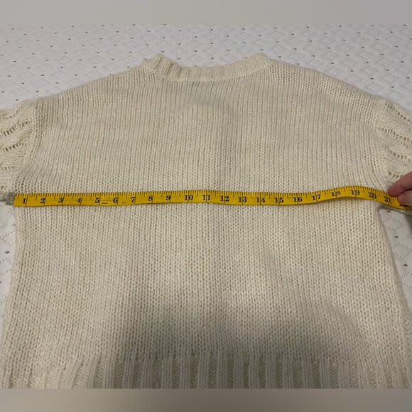 Brave Soul London Chain Chunky Knit Cream Cardigan Sweater Embellished 14 - Picture 8 of 8